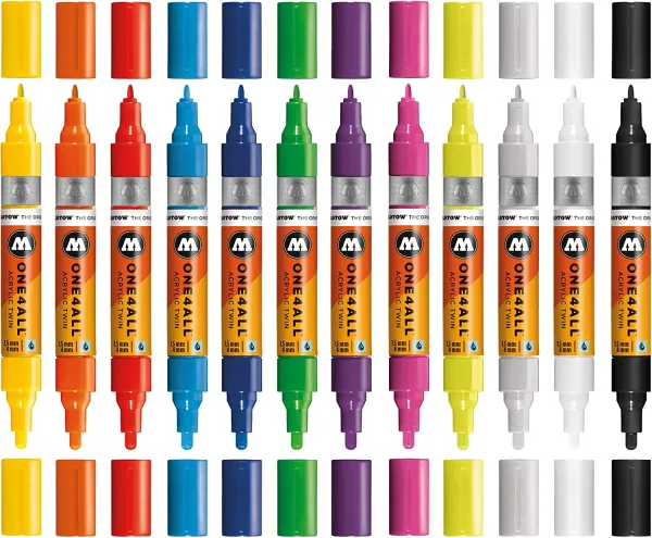 Acrylstiften One4All Twin 1,5 + 4mm
