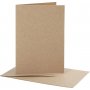 Ansichtkaart met envelop - naturel - 10,5 x 15 cm - 10 st
