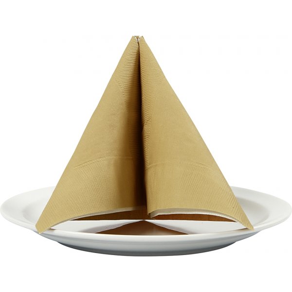 Servetten - goud - 20 st Servetten - goud - 20 st