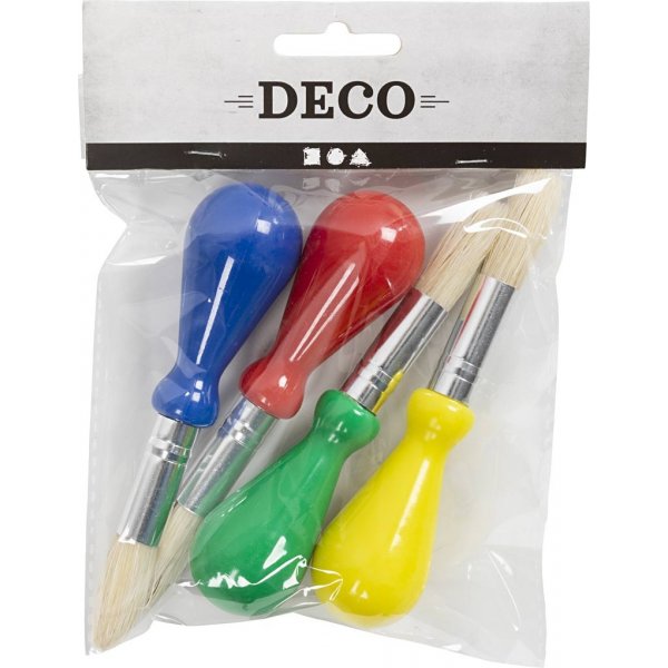 Kinderborstels met ballonhandvat - rond - 4 st Kinderborstels met ballonhandvat - rond - 4 st