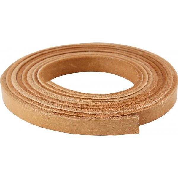 Leren band - naturel - 2 meter Leren band - naturel - 2 meter