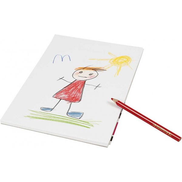 Tekenblok - wit - A4 - 50 vellen Tekenblok - wit - A4 - 50 vellen