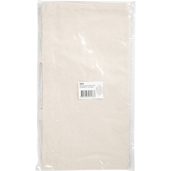 Textieltas met bodemvouw - katoenen canvas