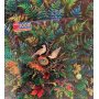 Puzzel 1008 stukjes - Vogel in varenstruik