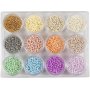Rocaille kralen - pastelkleuren - 12 x 17 gr