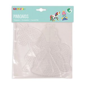 Kralenbordjes Eenhoorn & Prinses 2-pack - Transparante vormen Kralenbordjes Eenhoorn & Prinses 2-pack - Transparante vormen