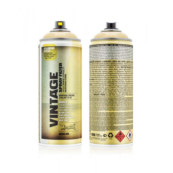 Spuitverf Montana Vintage Effect 400ml - Vintage Geel