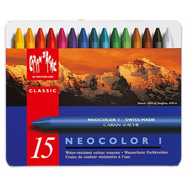 Waskrijt Caran d'Ache NeoColor I - 15 kleurpotloden