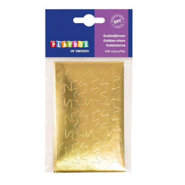 Gouden sterren 108 stuks 25 mm