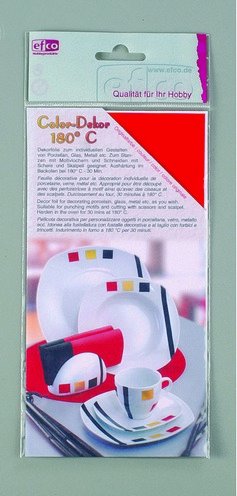 Color-Dekor kleurenfolie 180 C 100 x 200 mm - oranje 2 stuks