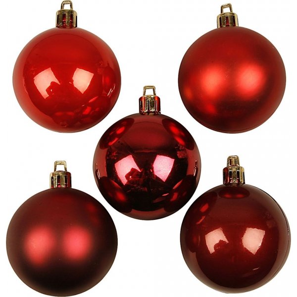 Kerstboomballen - rode harmonie - 6 cm - 20 st
