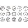 Deco Art Stempelset - smiley - 15 st