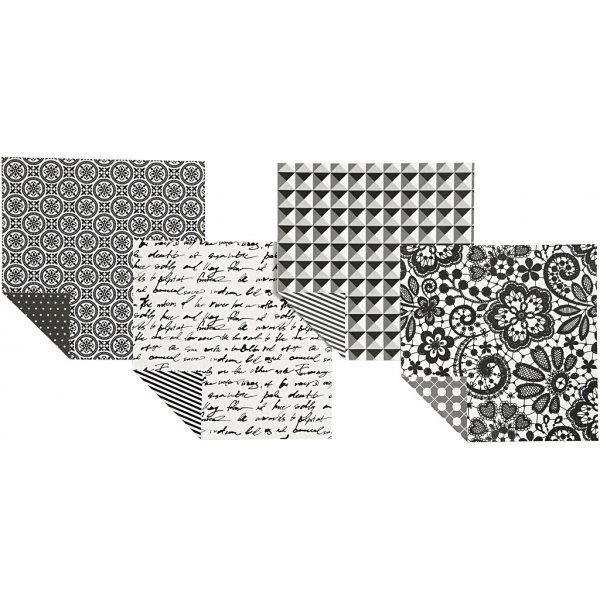 Origamipapier - zwart/wit - 10 x 10 cm - 50 vellen Origamipapier - zwart/wit - 10 x 10 cm - 50 vellen