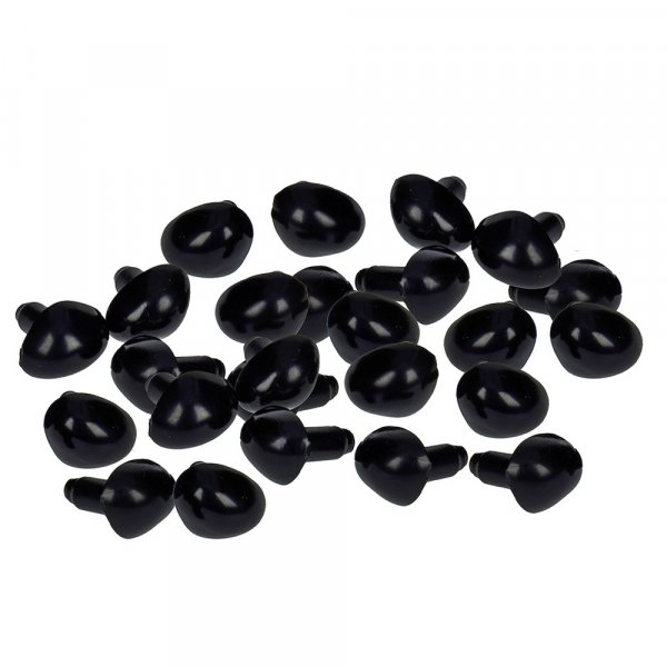Veiligheidsneuzen in zwart plastic - 25-pack