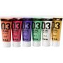 Schoolverf Acryl - Metallic - complementaire kleuren - metallic - 6 x 20 ml