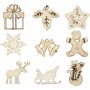 Houten decoraties - Kerstmis - 45 st