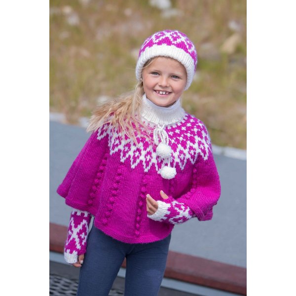 Breipatroon - Poncho, muts en hartenwarmer