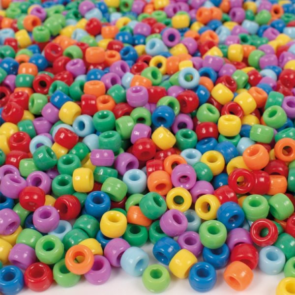Congo parels regenboog ø 9 mm, 1000 st Congo parels regenboog ø 9 mm, 1000 st