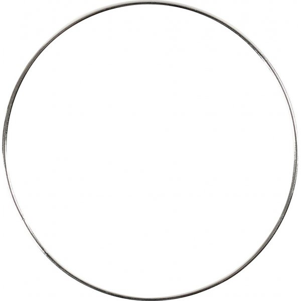 Metalen ring - zilver - 7 cm - 10 st