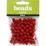 Houten kralen - 10 mm - rood - 20 gr