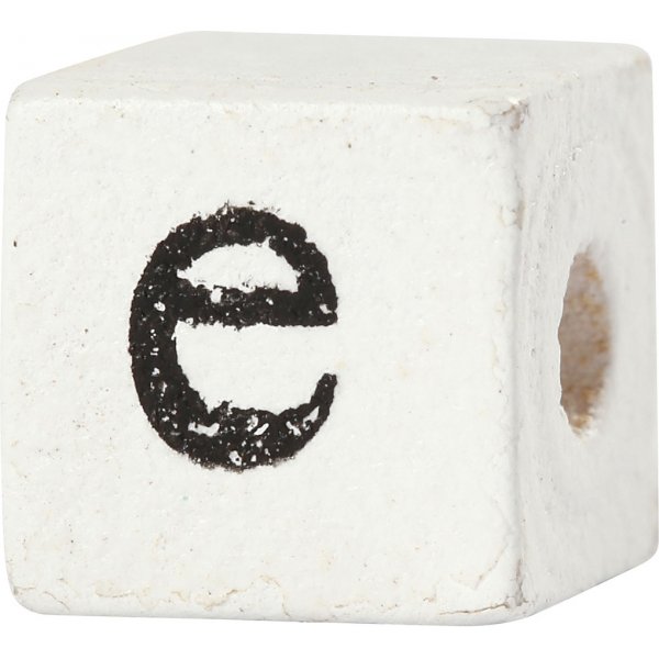 Letterkralen - wit - 8x8 mm - 96 st Letterkralen - wit - 8x8 mm - 96 st