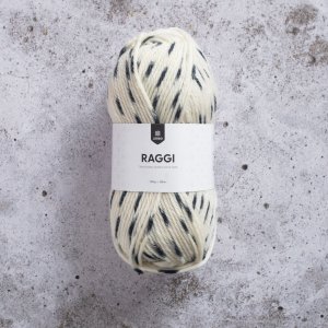 Raggi 100g - Naturel met zwarte strepen Raggi 100g - Naturel met zwarte strepen