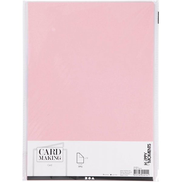 Karton - lichtrood - A4 - 10 st Karton - lichtrood - A4 - 10 st