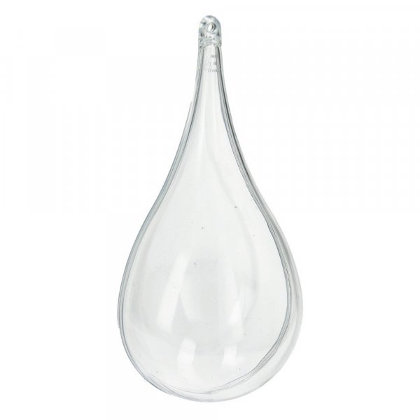 Kunststof druppel 110 mm - 20-pack - glashelder scheidbaar (PS)