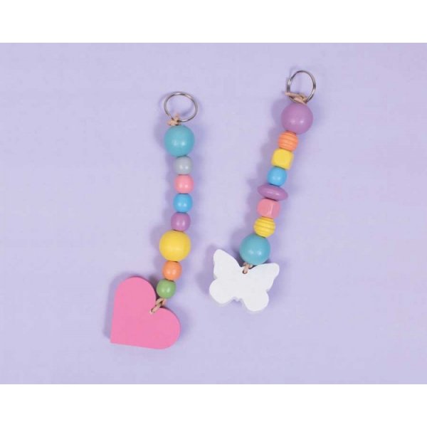 Houten kralen pastel 750 gr Houten kralen pastel 750 gr