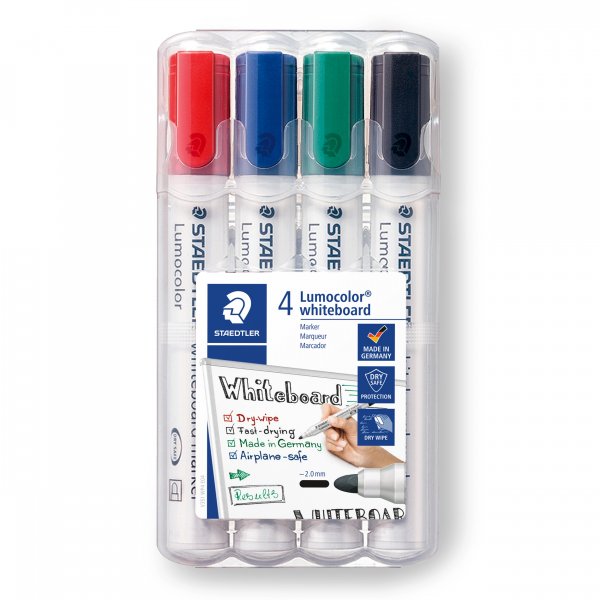 Whiteboardpen Lumocolor 2 mm - 4 Pennen