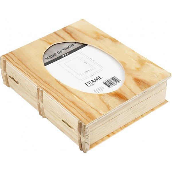 Boekendoos met pass-partout in de deksel - 21,7x18x5,5 cm Boekendoos met pass-partout in de deksel - 21,7x18x5,5 cm