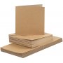 Kaarten en enveloppen - naturel 16 x 16 cm - 50 sets