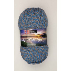 Vikinggaren Sportlap 50g - Grijs/Blauw (570) SR Vikinggaren Sportlap 50g - Grijs/Blauw (570) SR