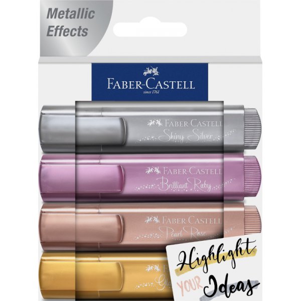 Markeerstift - Faber-Castell - Metallic - 4 st