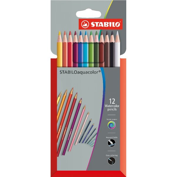 Aquarelpotloden Aquacolor - 12-pack