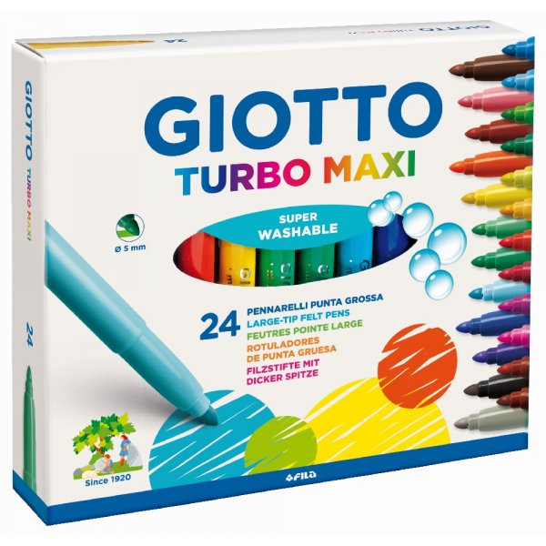 Markeerstiften Giotto Turbo Maxi - 24-pack