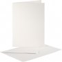 Parelmoer kaarten - crme - 10 sets