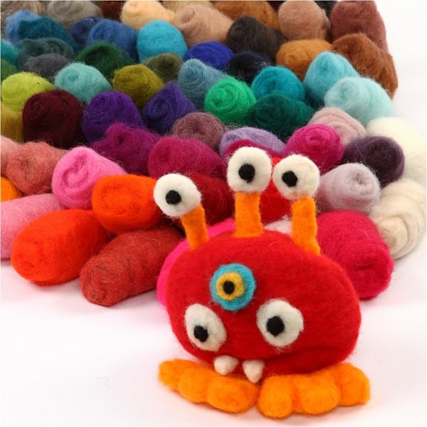 Gekaarde wol - 86 x 10 g Gekaarde wol - 86 x 10 g