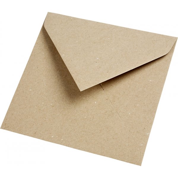 Gerecyclede envelop - naturel - 16 x 16 cm - 50 st Gerecyclede envelop - naturel - 16 x 16 cm - 50 st