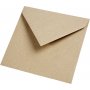 Gerecyclede envelop - naturel - 16 x 16 cm - 50 st