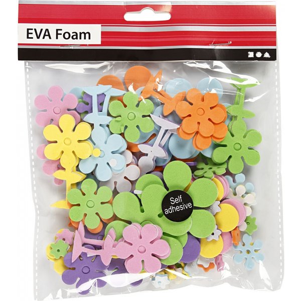 Decoratieve rubberen bloemen - gemengde kleuren - 100 st
