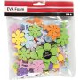 Decoratieve rubberen bloemen - gemengde kleuren - 100 st