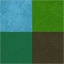 Stempelkussen - groen - lichtgroen - olijfgroen - aqua - 4 st