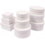 Papieren doos, vierkant, 10x10x4, 8x8x3,5, 9x8x3, 3 stuks