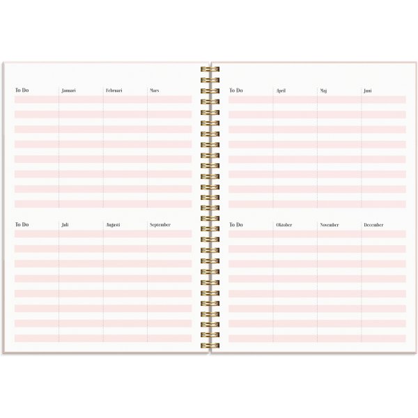 Kalender 24/25 - Life Planner Roze Horizontaal
