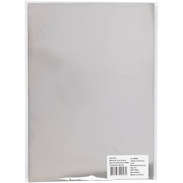 Metalen doos - zilver - A4 - 10 vellen Metalen doos - zilver - A4 - 10 vellen