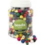 Houten kralen - rond - gemengde kleuren - 400 ml