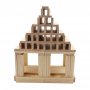 Bouwbare houten tegels 200 stuks - Houtkleurig