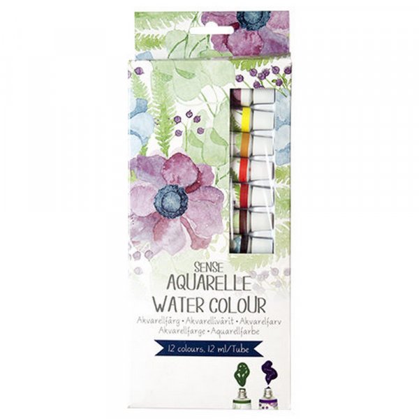 Aquarelset Sense - 12 kleuren