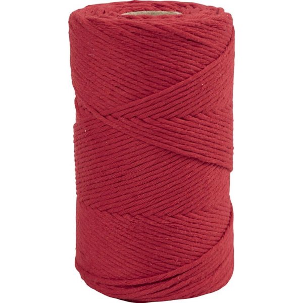 Macramgaren - rood - 2 mm - 198 m